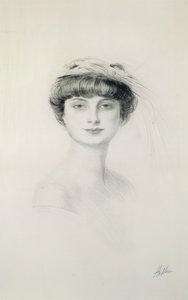 Portret van Anna de Noailles (1876-1933) door Paul Cesar Helleu