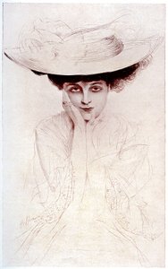 Portret van de Gravin van Noailles door Paul Cesar Helleu