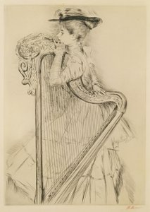 Vrouw met een harp