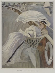 Onder de Witte Paraplu door Paul Cesar after Helleu