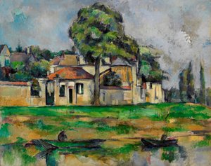 Berges de la Marne door Paul Cézanne