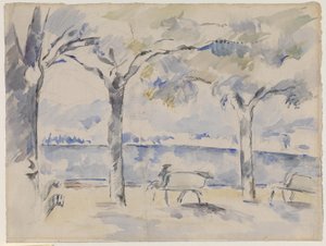 De tuin door Paul Cézanne
