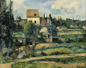 De molen aan de Couleuvre in Pontoise door Paul Cézanne