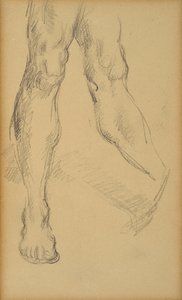 Studie van benen. Tekening door Paul Cezanne (1839-1906). Potlood op papier. Afm: 19,4x11,8cm. Musée Granet, Aix En Provence.