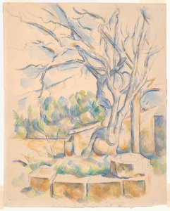 Pistacheboom op Château Noir door Paul Cézanne