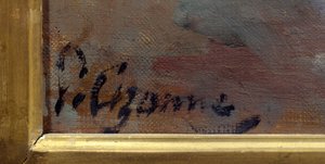 Handtekening van de schilder Paul Cezanne (1839-1906) van het schilderij 
