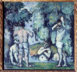 De vijf baders door Paul Cézanne