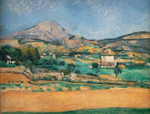 De vlakte bij Montagne Sainte-Victoire. Uitzicht vanaf Valcros