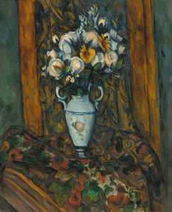 Vaas met bloemen door Paul Cézanne