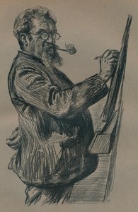 Een postuum portret van Henry Stacy Marks, c1899 door Paul Charles Renouard