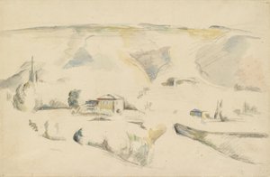 Uitzicht over een Vallei door Paul Cézanne