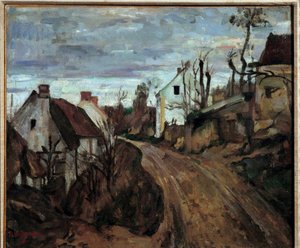 Een dorpsweg naar Auvers-sur-Oise