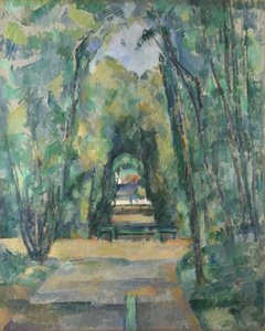 Laan in Chantilly, 1888 door Paul Cézanne