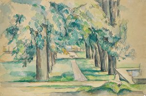 Laan van Kastanjebomen bij de Jas de Bouffan door Paul Cézanne