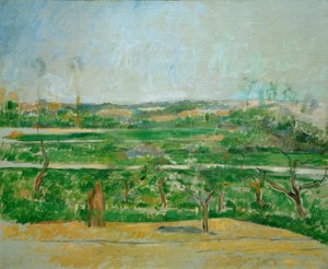 Landschap in Aix-en-Provence door Paul Cézanne