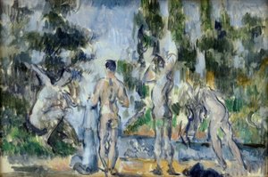 Zwemmers door Paul Cézanne