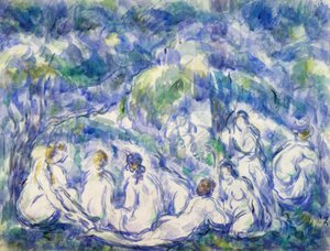 Badhuisgasten door Paul Cézanne