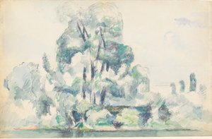 Oevers van de Seine bij Médan, 1880-1885 door Paul Cézanne
