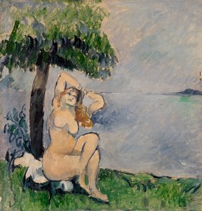 Bader aan de kust door Paul Cézanne