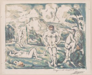 Baden door Paul Cézanne