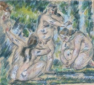 Baden, 1875-77 door Paul Cézanne