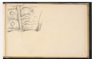 Stoel en Dressoir door Paul Cézanne