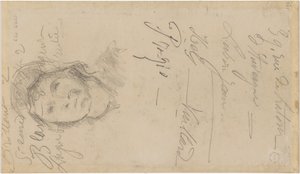 Cézanne - FWN 3005-52b, Naar Louis Le Nain, Vrouw met een bonnet, 1884-87 door Paul Cézanne