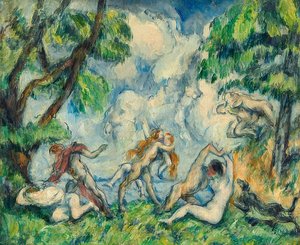 De strijd van de liefde door Paul Cézanne