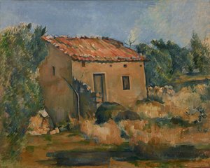 Frans: Maison dans la campagne aixoise Verlaten huis bij Aix-en-Provence door Paul Cézanne