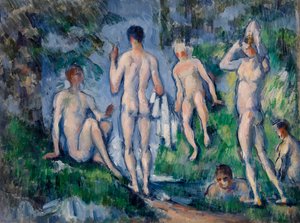 Groep baders door Paul Cézanne