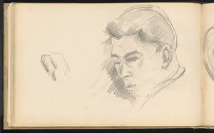 Hoofd van een jongen door Paul Cézanne