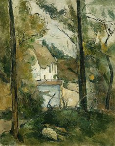 Huis in de bomen, Auvers; Maison Dans Les Arbres, Auvers, 1879 door Paul Cézanne