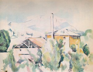 Huizen in een Landschap, 1923 door Paul Cézanne