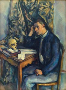 Jonge man met een doodshoofd door Paul Cézanne