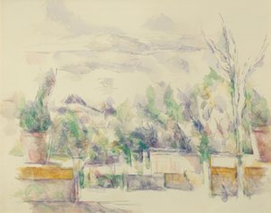 Het terras van de tuin van Lauves door Paul Cézanne