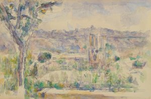 De kathedraal van Aix gezien vanuit het atelier van Lauves door Paul Cézanne