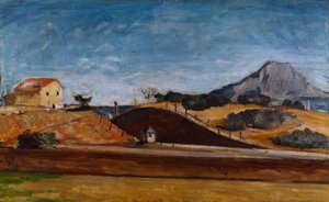 De loopgraaf met de berg Sainte-Victoire