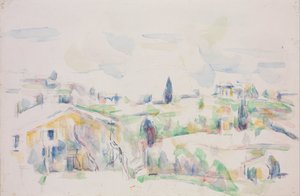 Landschap in Provence door Paul Cézanne