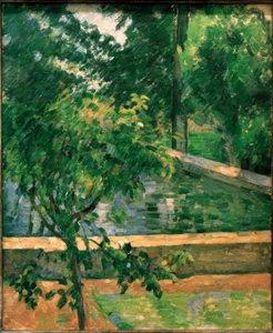 Het bassin van Jas de Bouffan door Paul Cézanne