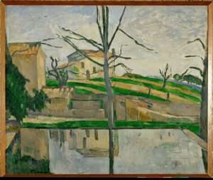 Het Bassin van Jas de Bouffan door Paul Cézanne