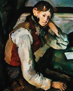 Le Garçon au Gilet Rouge, 1888-1890 door Paul Cézanne