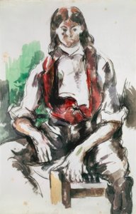 De jongen met het rode vest door Paul Cézanne