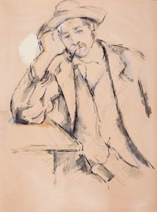 Leunende roker door Paul Cézanne