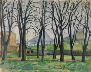 De kastanjebomen in Jas de Bouffan in de winter door Paul Cézanne