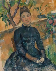 Madame Cézanne (Hortense Fiquet) in de wintertuin