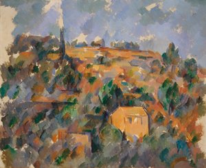 Huizen op de heuvel, Provence door Paul Cézanne