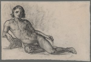Mannelijk naakt door Paul Cézanne