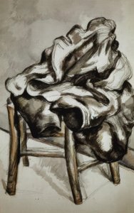 Mantel op een stoel door Paul Cézanne