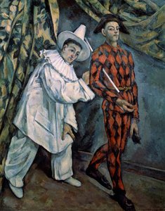 Pierrot en Harlekijn Mardi-Gras, ca. 1888