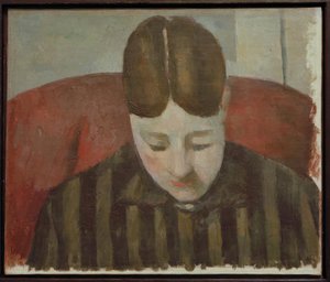 Portret van Madame Cézanne door Paul Cézanne